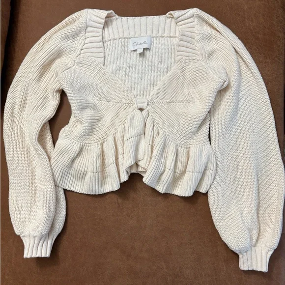 Cleobella Women's Loura Sweater Knit Stretch Cream Size S NWT - Picture 8 of 13